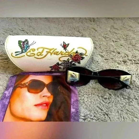 Ed Hardy sunglasses and case
